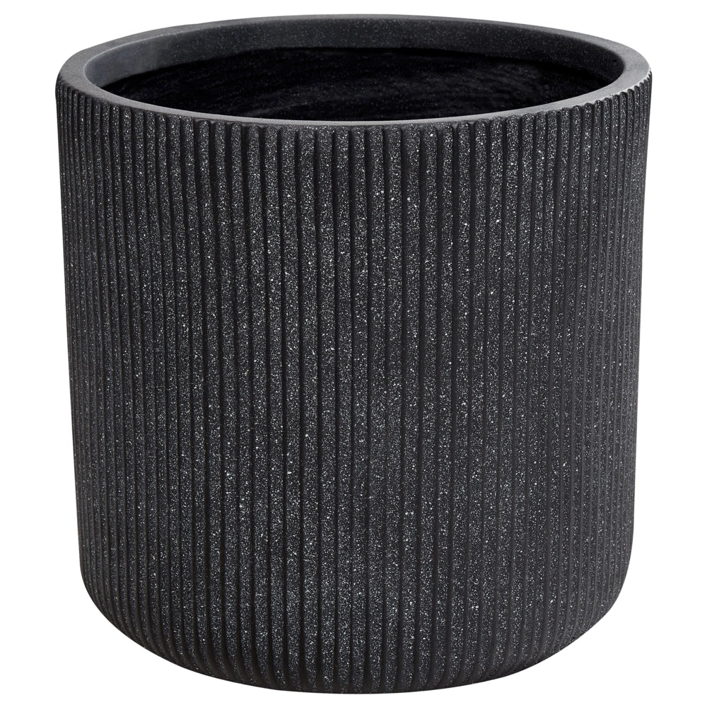 Vaso da fiori per in fibra di argilla grigio 37 x 37 x 37 cm giardino esterno terrazzo
