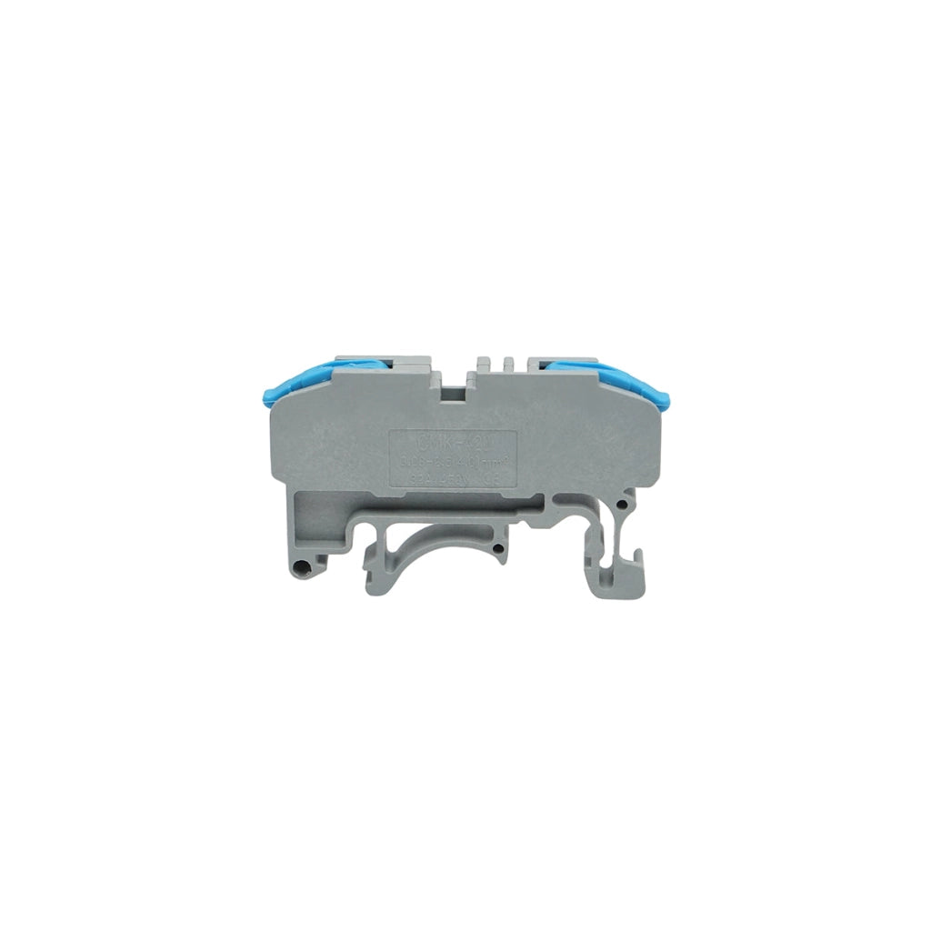 Connettore rapido per guida DIN 32A 450V, 2 poli 0,08-4mm, blu Leader