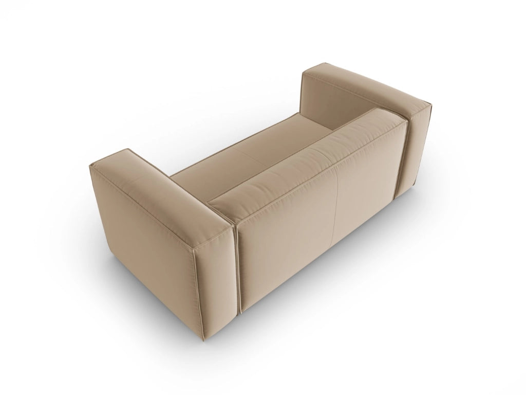 Cosmopolitan Design - Divano "Mackay" 2 posti in velluto sabbia 