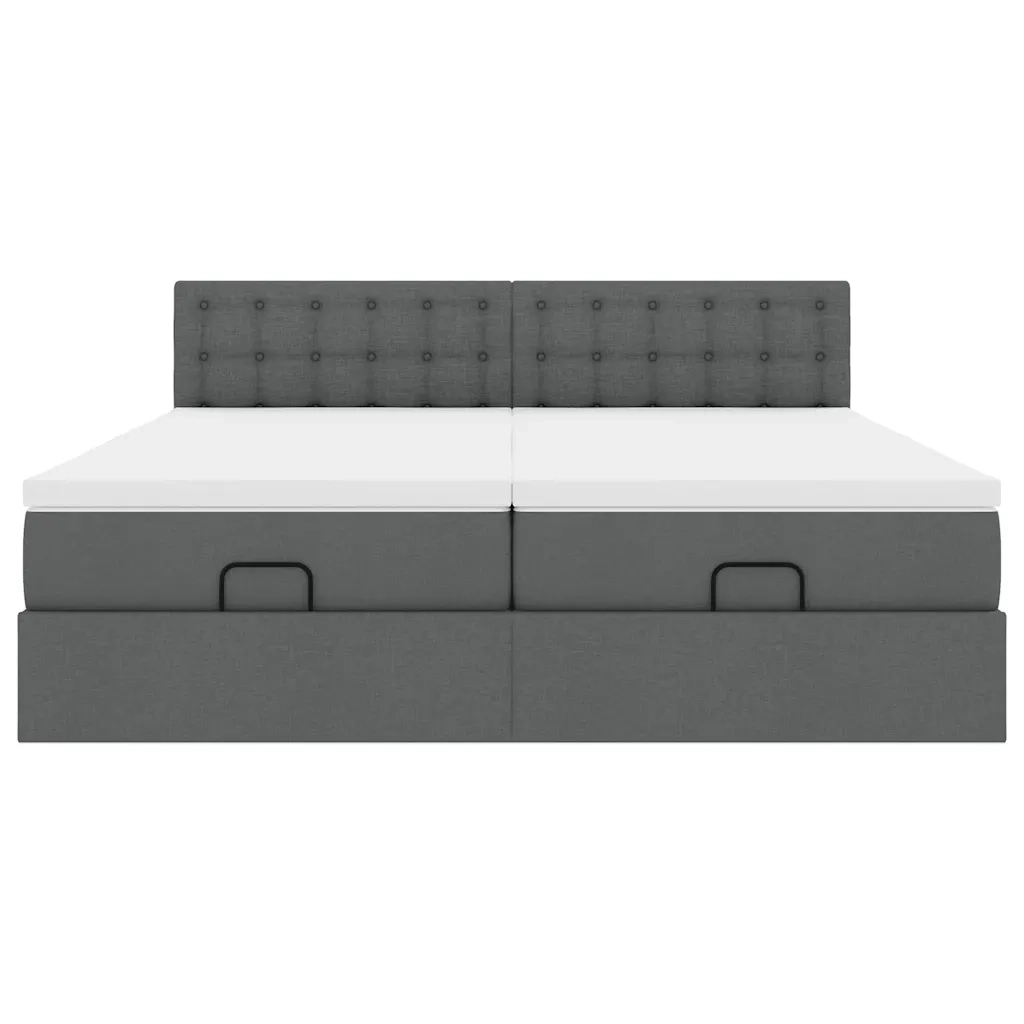 Struttura Letto Pouf con Materassi 180x200 cm in Tessuto