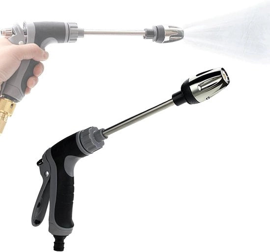 Lavaggio turbo per alta pressione tubo da giardino - Pistola per alta pressione per pulizia potente - Adatto per tubi 1/2 pollici - Connettori universali - Accessorio tubo da giardino (1 pezzo)