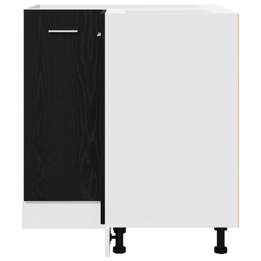 Armadio d'angolo in rovere nero  - 75.5x75.5x81.5 cm