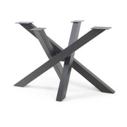 Gamba Centrale Umala in Acciaio per Mobili Fai da Te Design Incrociato 115x65x72 cm Nero [en.casa]