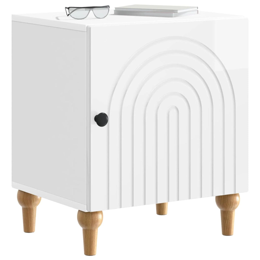 Armadio da Notte 2 pcs Bianco Lucido 43 x 34,5 x 50 cm 894114