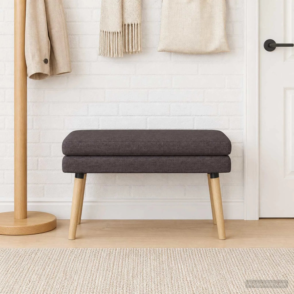 Panchina a doppio strato Marrone Scuro 80 x 40 x 47 cm Tessuto 42038435