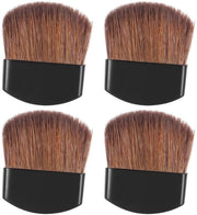 4 Mini Pennelli per Trucco - Set di Pennelli Soft - Multifunzionali - per Polvere e Rossetto - Portatile per Viaggio e Bagno