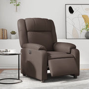 Divano Sedia-Poltrona Reclinabile Elettrica Marrone in Similpelle 251577