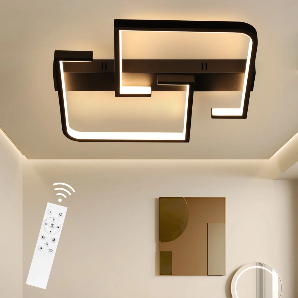 ZMH Lampada da soffitto LED moderna 46W dimmerabile telecomando per soggiorno