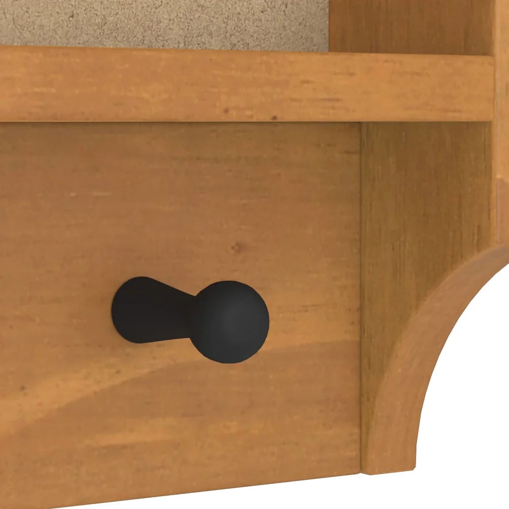 Appendiabiti da Parete SANDNES 87x12x35 cm in Legno di Pino 4010469