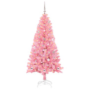 Albero di Natale | Decorazioni natalizie con 150 LED con supporto Rosa 150 cm PVC