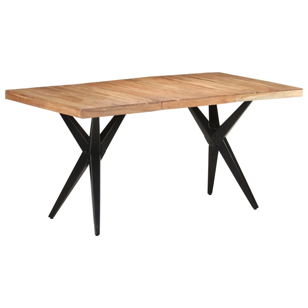 Tavolo da Pranzo 160x80x76 cm in Legno Massello di Acacia cod mxl 58858