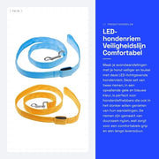 Cinturone LED per cani - Linea di sicurezza - Cinturone in nylon confortevole - Giallo e blu - Cinturone luminoso per cani - Adatto per cani - 2 pezzi