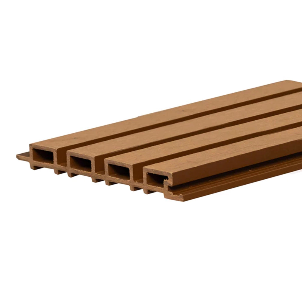 Chopin - Set 6 Pannelli Fonoassorbenti Decorativi 235x18 cm per Interno ed Esterno in WPC Oak