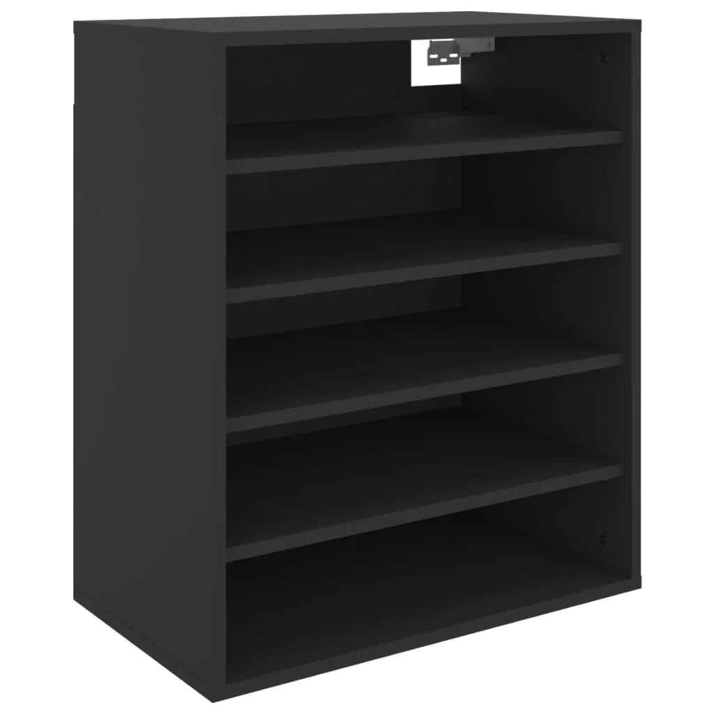 Scarpiera mobile contenitore per scarpe mobile per ingresso/corridoio/soggiorno 60 x 35 x 70 cm legno ingegnerizzato nero 02_0022001