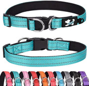 Collare per cani con imbottitura - regolabile - riflettente - neoprene - per cani di piccola/ media/grande taglia - misura M (31-50 cm) - collare per cani