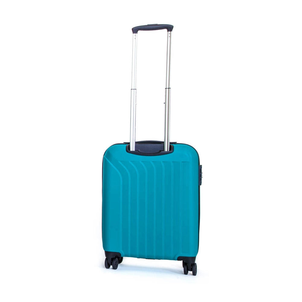 Trolley Valigia Rigido Bagaglio a Mano in ABS 4 TSA Ruote Ravizzoni Cielo Turchese