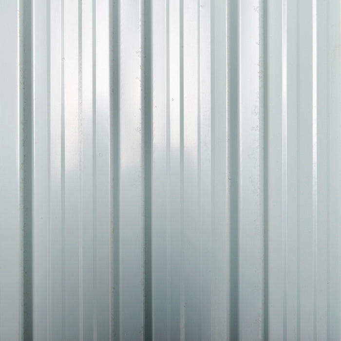 Casetta Box da Giardino 147x86x134 cm in Lamiera di Acciaio Doppia Porta Nero e Bianco