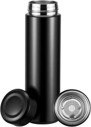 Ottone 17 oz, biberon in acciaio inossidabile, biberon ultradurissimo, biberon isolato 12 ore, biberon isolato 24 ore per caffè freddo, biberon per bevande (nero)