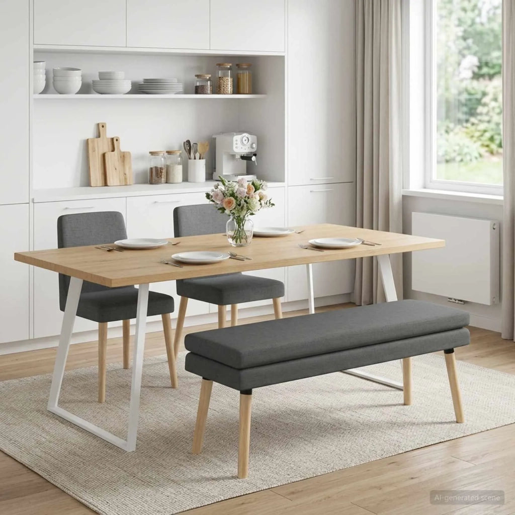 Panchina a doppio strato Grigio Scuro 110 x 40 x 47 cm Tessuto 42038446