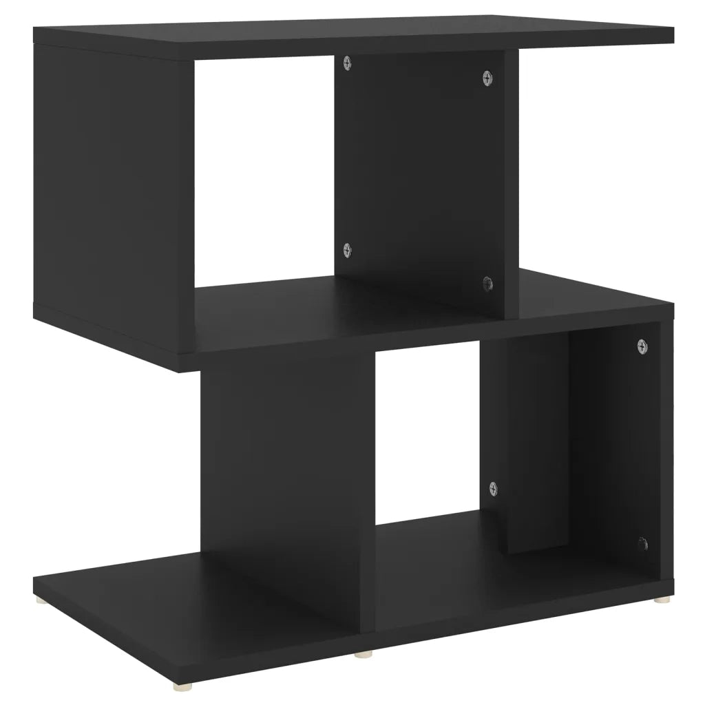 Comodino Nero 50x30x51,5 cm in Legno Multistrato 806366