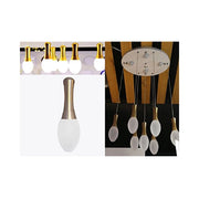 Trade Shop - Lampadario Lampada 7 Pendenti Acciaio Dorato Oro Soffitto Luce Led Applique Design -