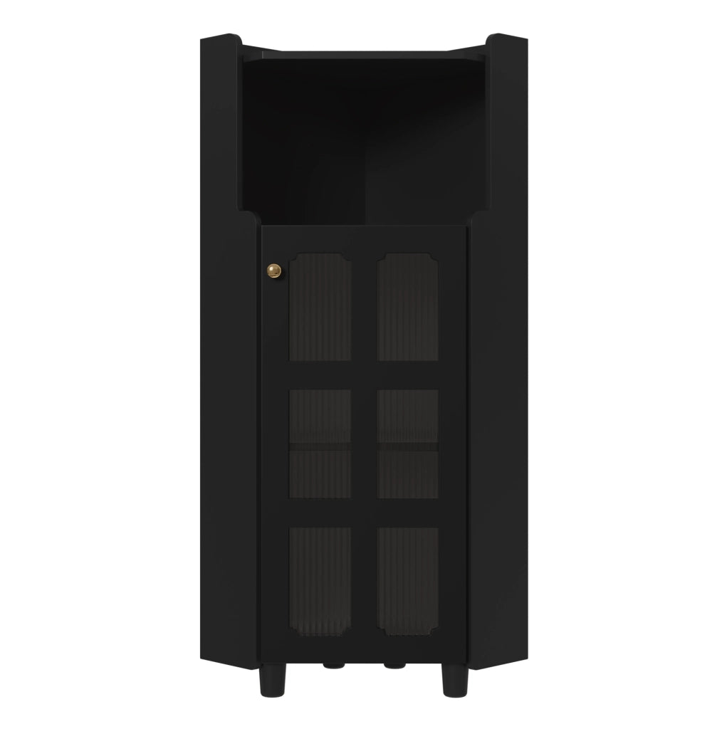 Credenza angolare nera con LED e app