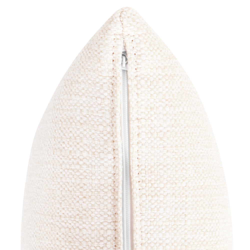 Poltrona da salotto con schienale in tessuto e gambe in legno bianco sporco stile moderno