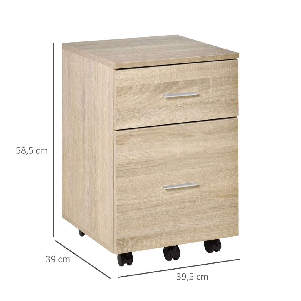 Scrivania con cassetti ¨C zephmum ¨C rovere 39.5x39x58.5 cm