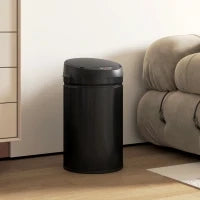 Bidone della Spazzatura da Cucina Automatico 30 L Sensore Infrarossi Chiusura Automatica Antimacchie Acciaio Inox, 32x30.5x51 cm, Nero