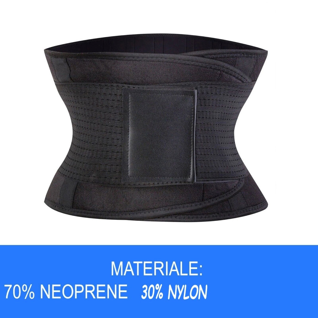 FASCIA ELASTICA LOMBARE REGOLABILE POSTURALE TUTORE SCHIENA NEOPRENE 23X100CM L