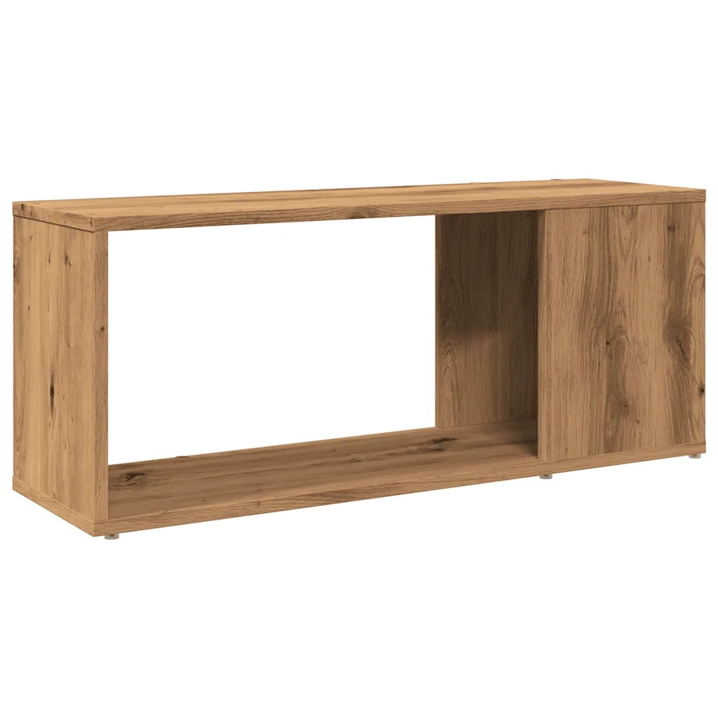 Mobile Porta TV Rovere Artigianale 80x24x32cm Legno Multistrato 856733