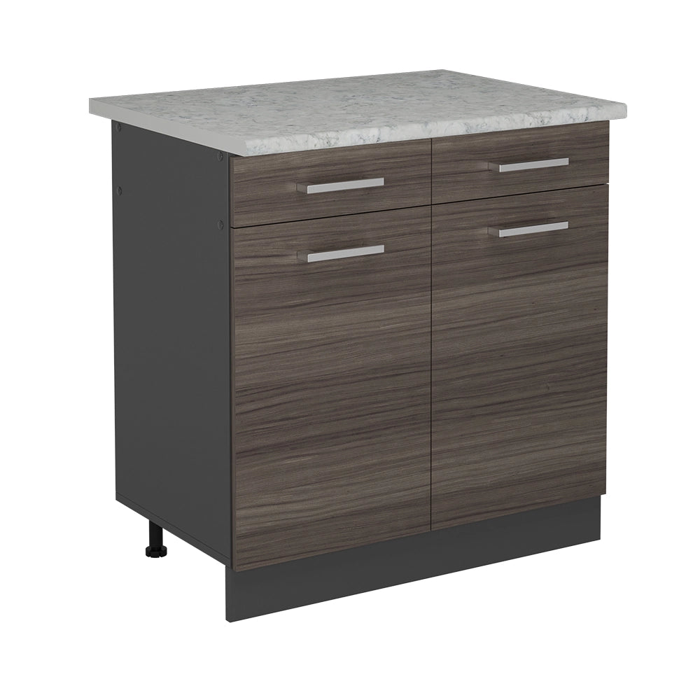 Mobiletto base per cucina R-Line Grigio nobile/Antracite 80 cm PL Marmo Vicco