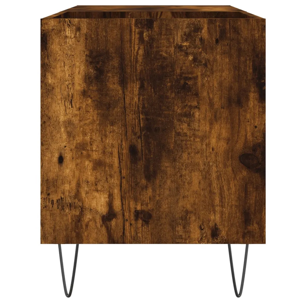 Mobile Porta Dischi Rovere Fumo 85x38x48 cm Legno Multistrato 831705