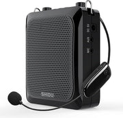 Amplificatore vocale portatile da 25W con cuffia in cuffia wireless Sistema di amplificazione vocale portatile con batteria ricaricabile da 4000mAh Microfono e altoparlante per insegnanti/anziani - compatto e potente
