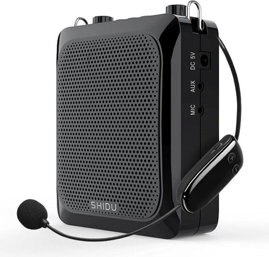 Amplificatore vocale portatile da 25W con cuffia in cuffia wireless Sistema di amplificazione vocale portatile con batteria ricaricabile da 4000mAh Microfono e altoparlante per insegnanti/anziani - compatto e potente