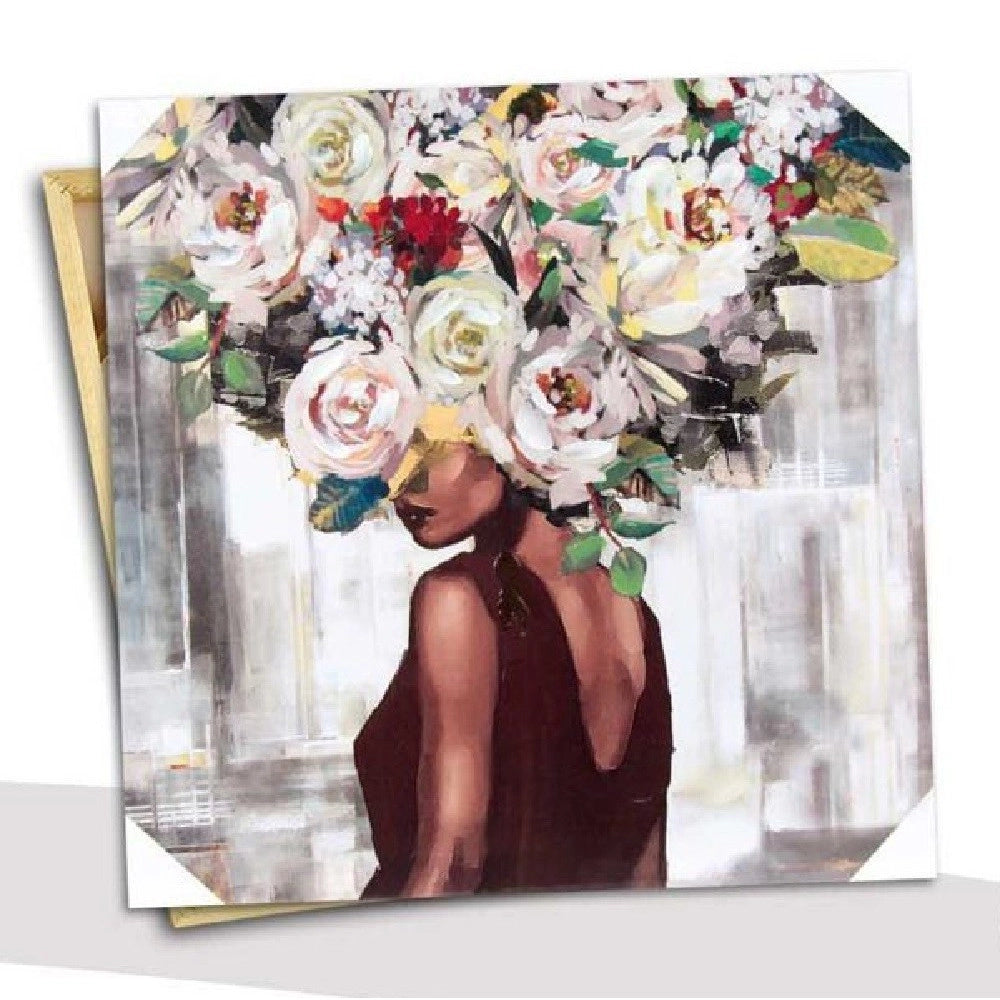 Trade Shop - Quadro Quadretto Decorativo 45 X 45 X 1,8cm Tela Su Legno Deluxe 4 Decori 831966 -