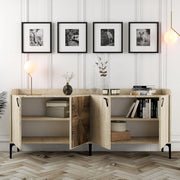 Madia Roatto, Credenza 2 Ripiani, 180x35x78h cm Beige Marmo