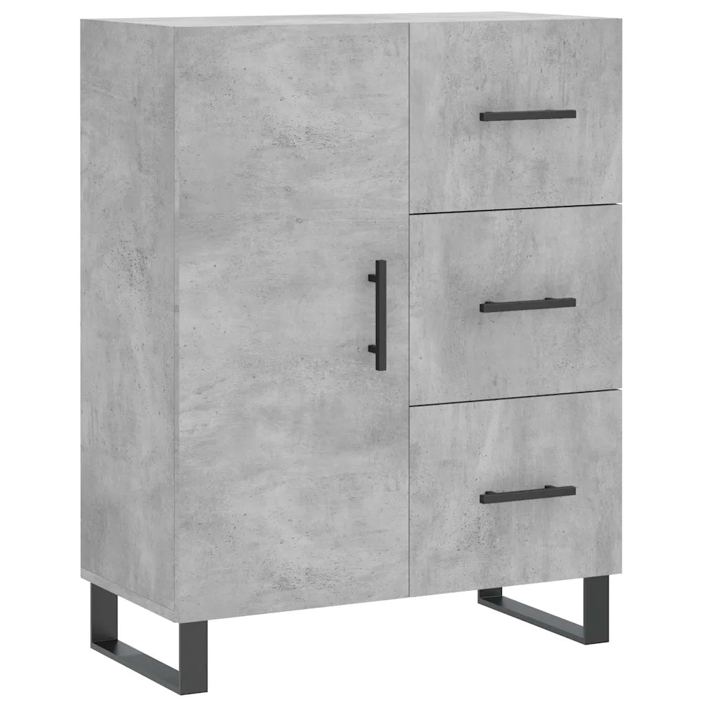 Credenza Grigio Cemento 69,5x34x90 cm in Legno Multistrato 827944