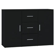 Credenza-Buffet-Armadio da cucina Nera 91x29,5x65 cm in Legno Multistrato