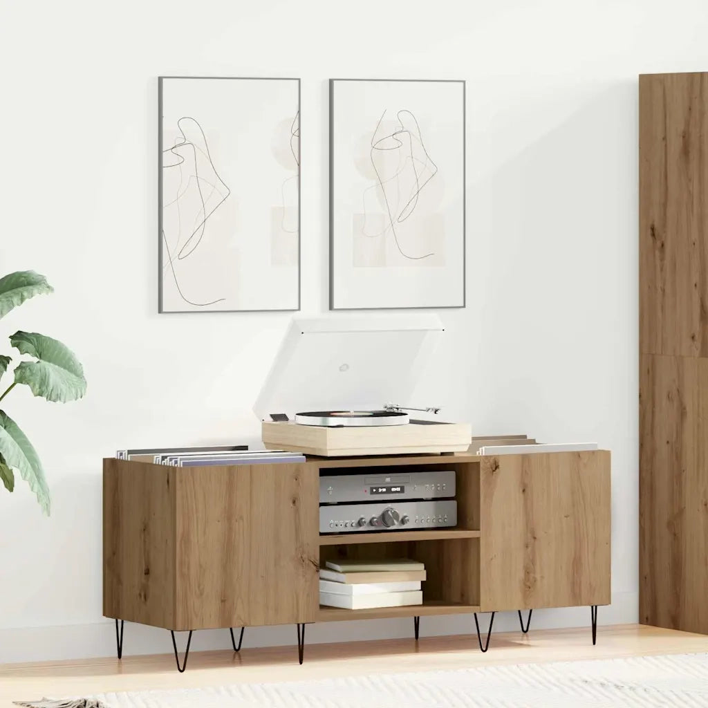 Mobile porta vinili Rovere artigianale 121 x 38 x 48 cm 881790
