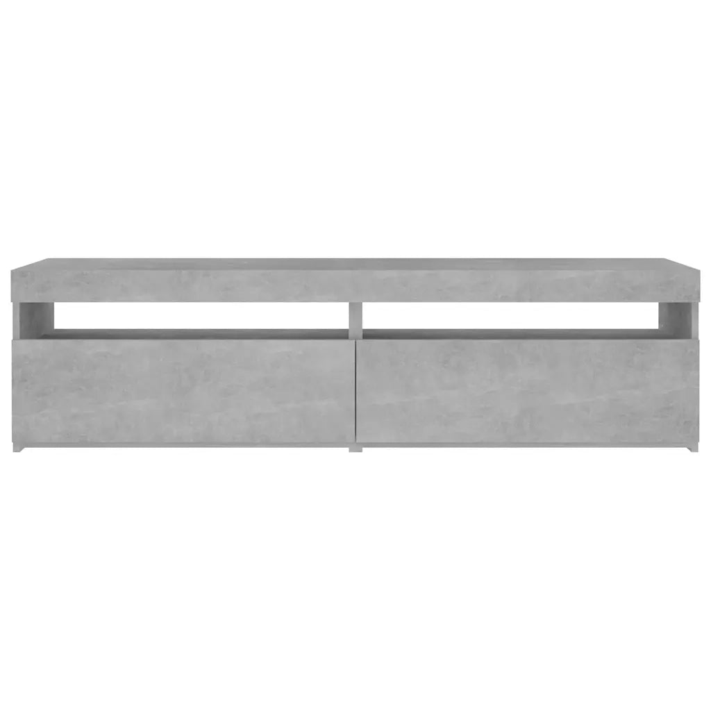 Mobili Porta TV con Luci LED 2 pz | Armadietto TV | Mobile Porta TV Grigio Cemento 75x35x40 cm