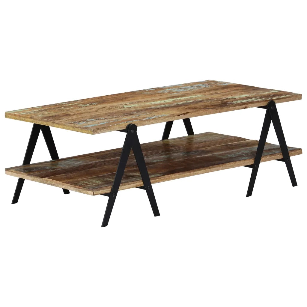 Tavolino da Salotto 115x60x40 cm in Legno Massello di Recupero 248095