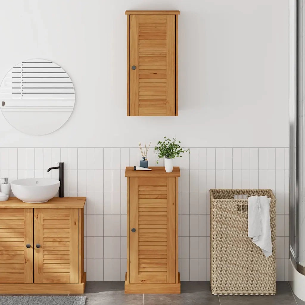 vidaXL Set di mobili per il bagno VIGO 2 pcs Marrone e Marrone miele