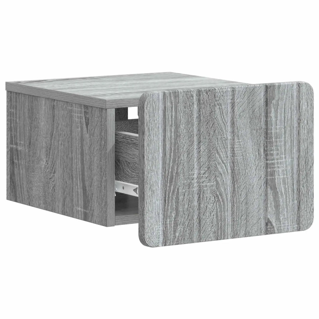 Mobiletto da notte a muro 2 pcs Grigio Sonoma 33 x 34,5 x 24 cm 898268