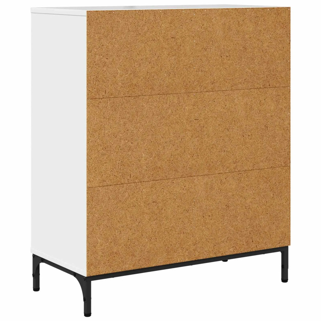 Credenza Bianco Lucido 69,5 x 33 x 82 cm Legno multistrato 883428