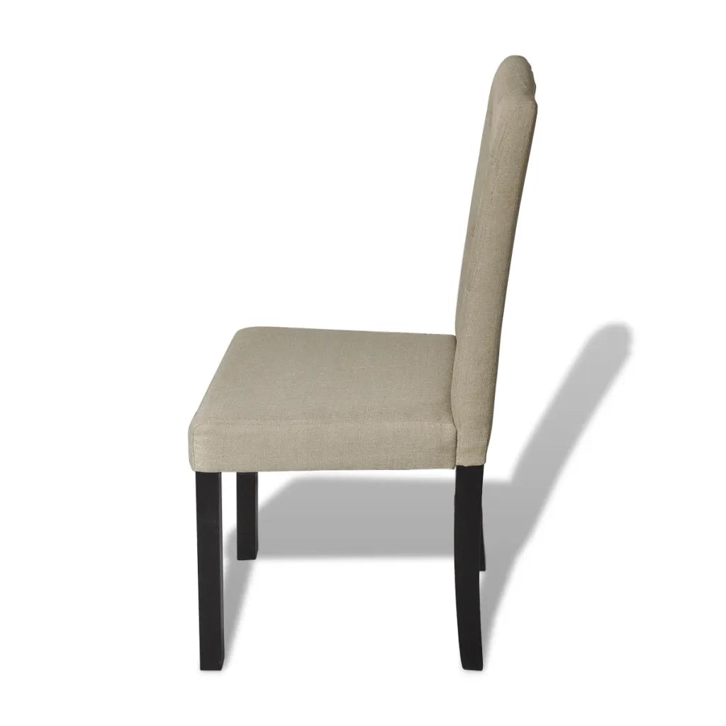 Sedie da Pranzo 6 pz Cammello in Tessuto cod mxl 7195