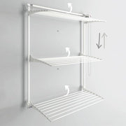Scaffale per asciugamani verticale pieghevole - interno ed esterno - 108 x 52 x 137 cm (100 bianco) Scaffale per asciugamani