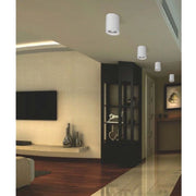 Trade Shop - Portafaretto A Cilindro Gesso Soffitto Verniciabile Supporto Faretti Gu10 Gs-c11 -