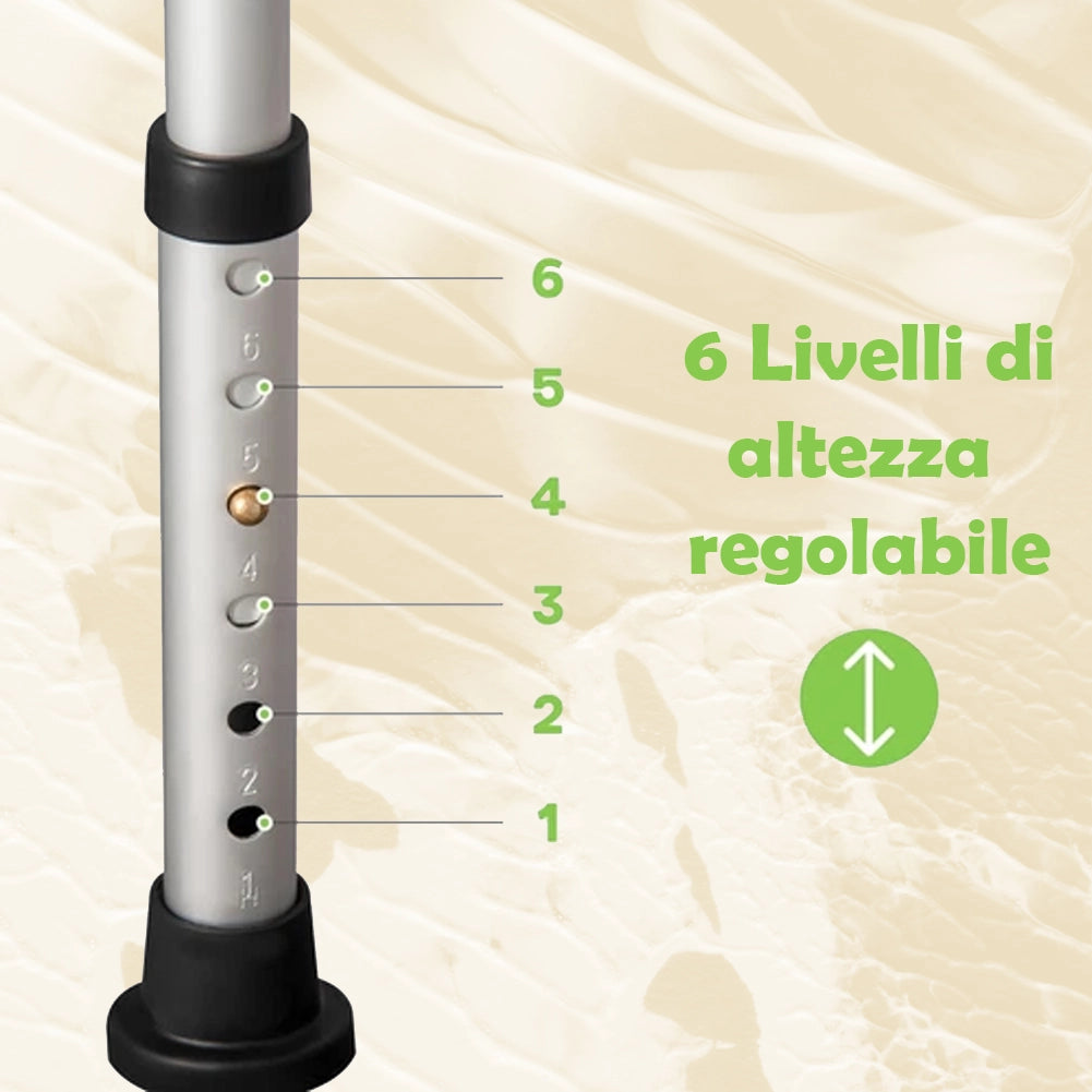 Sedia per Doccia con Altezza Regolabile in 6 Livelli Sedile Bagno Antiscivolo