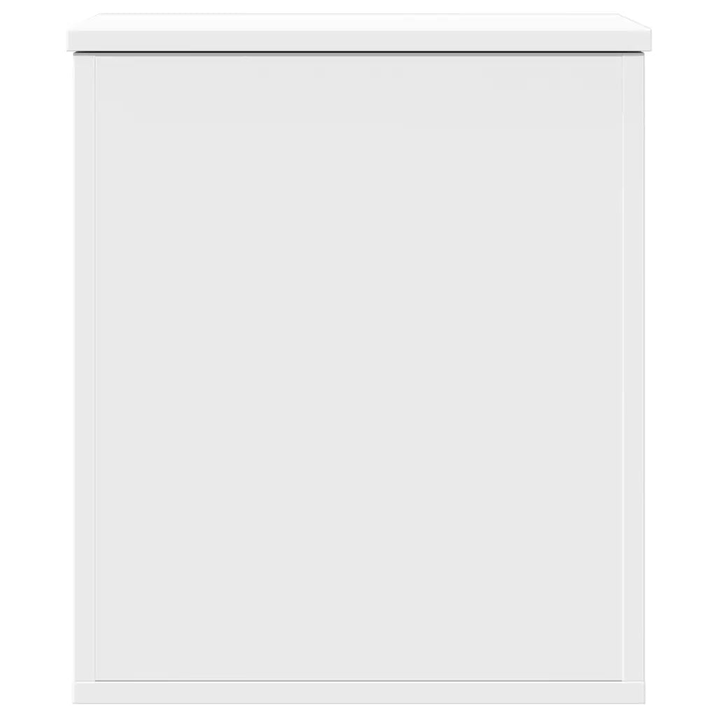Contenitore Portaoggetti Bianco 40x42x46 cm Legno Multistrato